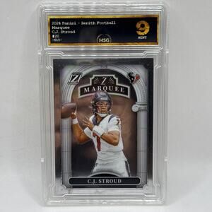 C.J. Stroud 2024 Zenith Football Z Marquee #20 Houston Texans NFL Graded 9 Mint
